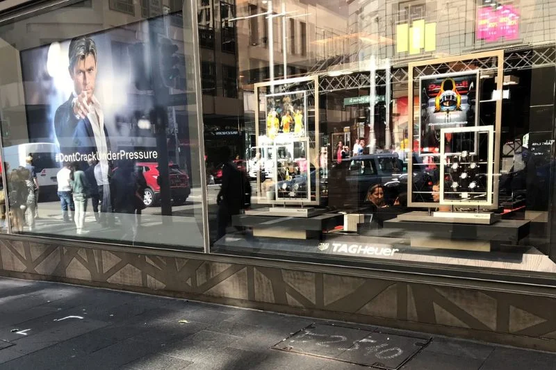 Front of the TagHeuer store